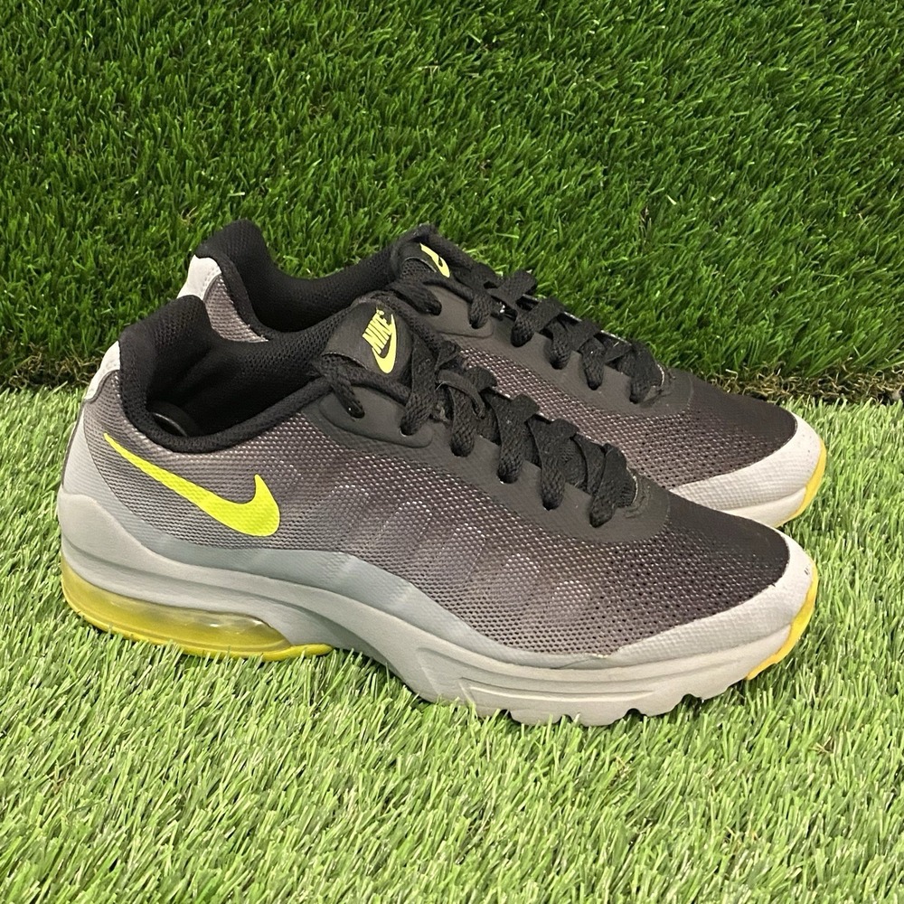 Nike AIR Max INVIGOR Size 5Y Black Gray Volt Green Youth Shoes Sneakers‎